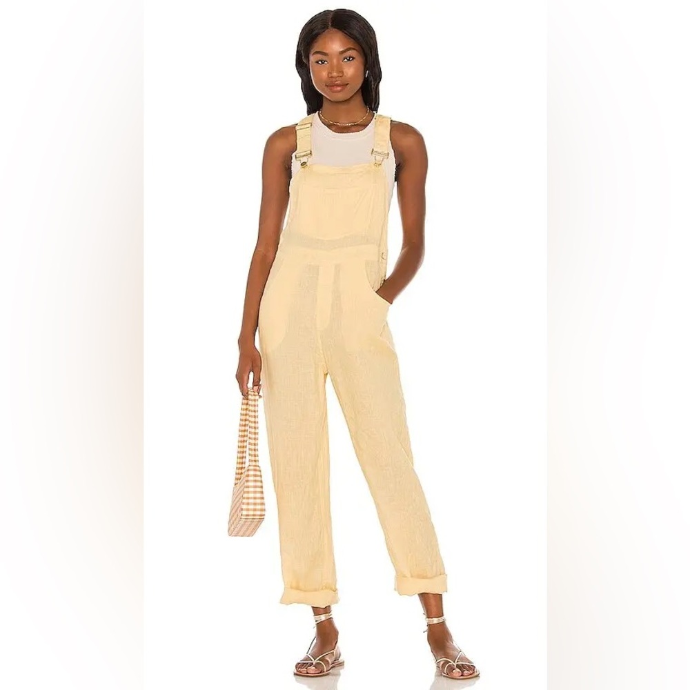 We wore what yellow linen overalls
